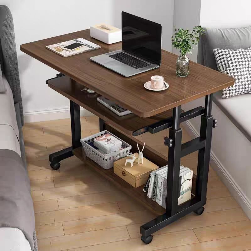 Movable small table, bedside t - Desk Setup Wood recension och pris