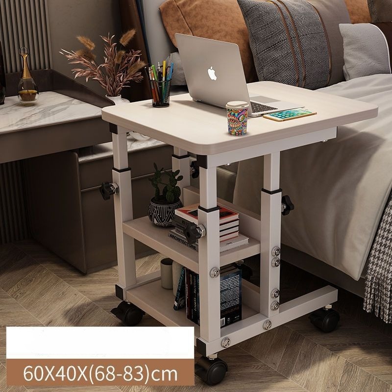 Movable small table, bedside t - Desk Setup Wood recension och pris