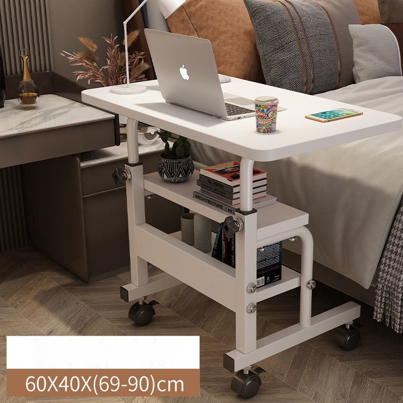 Movable small table, bedside t - Desk Setup Wood recension och pris
