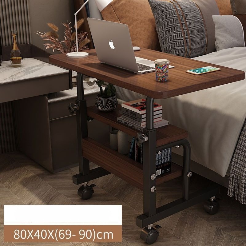 Movable small table, bedside t - Desk Setup Wood recension och pris