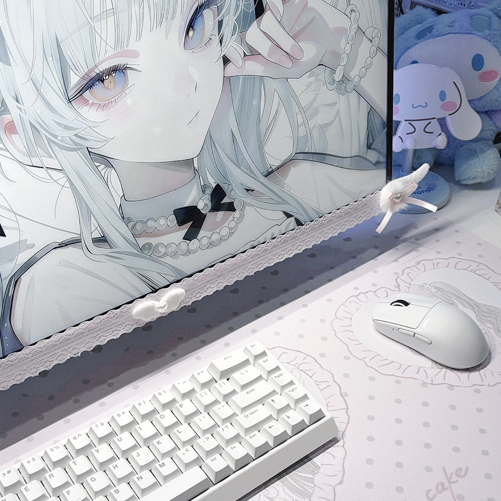 New Screen Decor White Lace Mo - Desk Setup No Monitor recension och pris