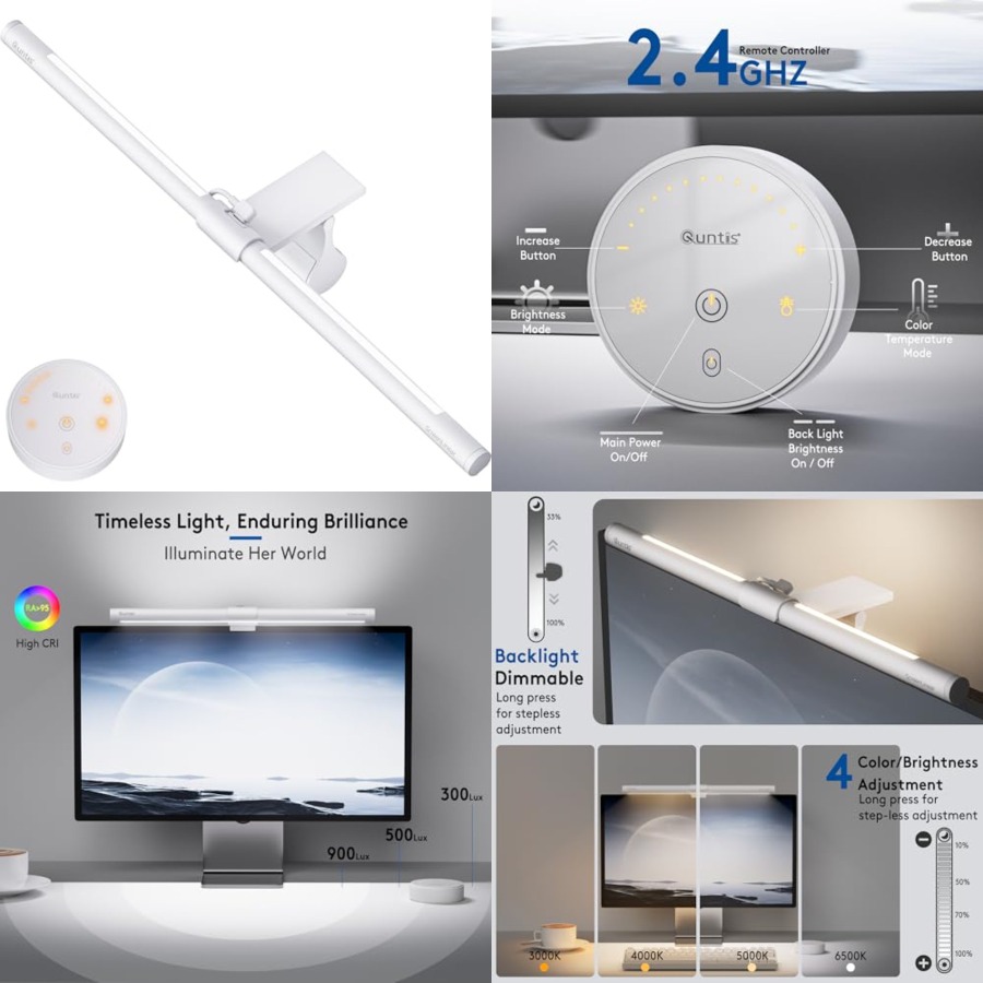 Monitor Light Bar with Remote, - Desk Setup No Monitor recension och pris