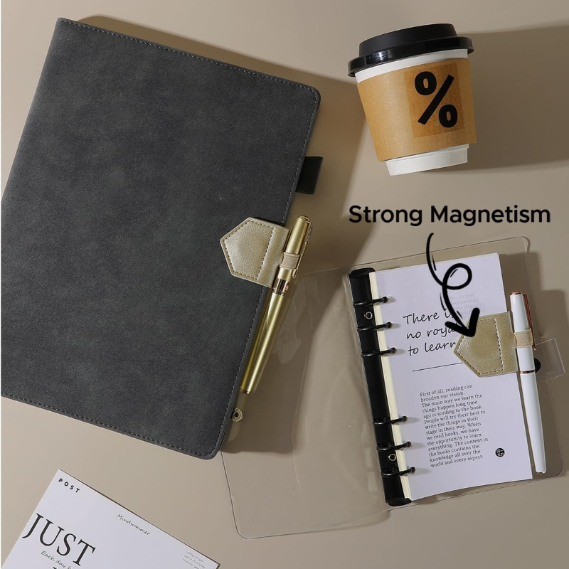 1pc Magnetic PU Leather Bookma - Pen Cup Magnetic recension och pris