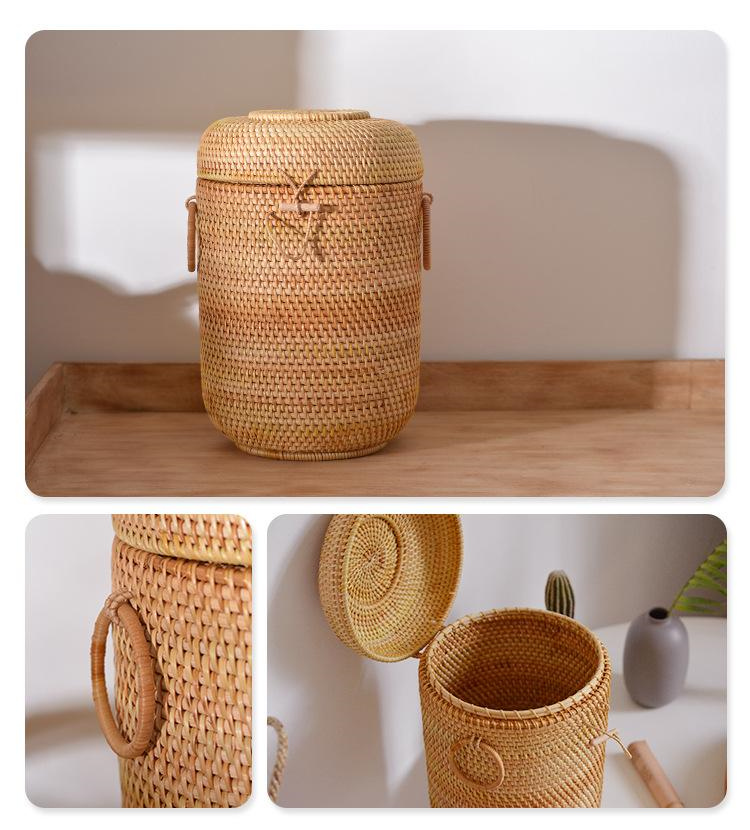 Handwoven Rattan Tea Storage B - Drawer Organizer Bamboo recension och pris