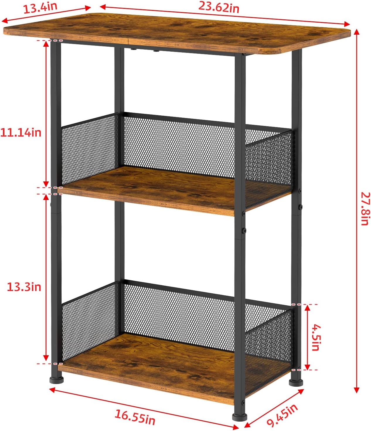 Mini Floor Standing Coffee Bar - Desk Setup Wood recension och pris