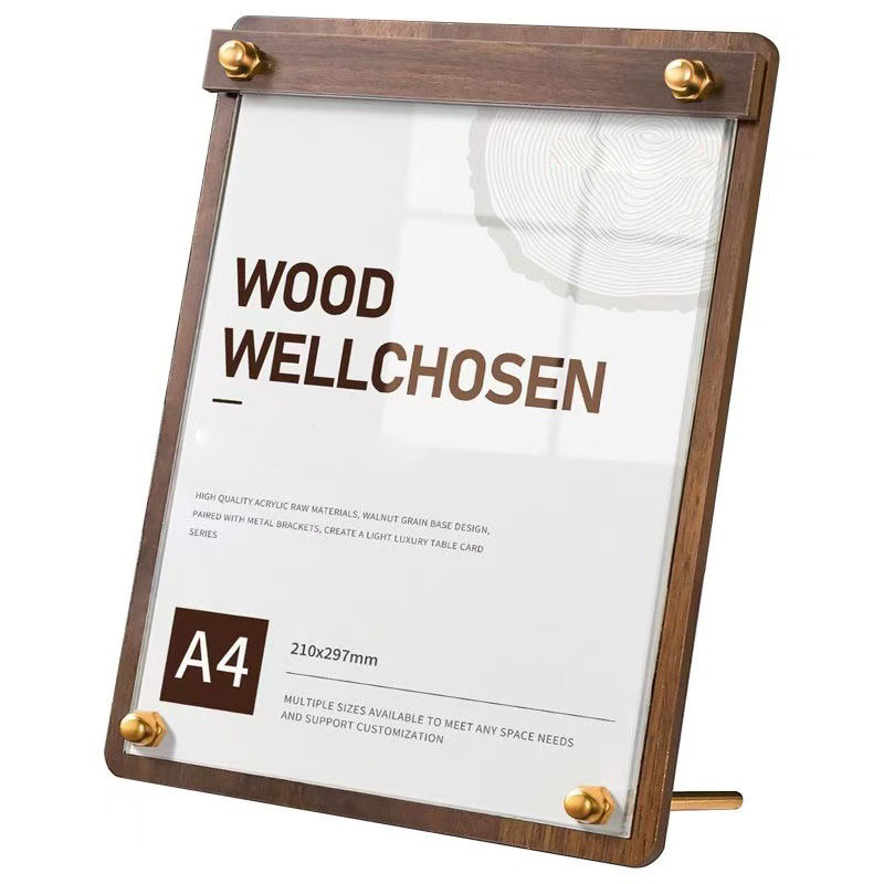 Custom A4/A5 Acrylic Wood Grai - Desk Setup Wood recension och pris