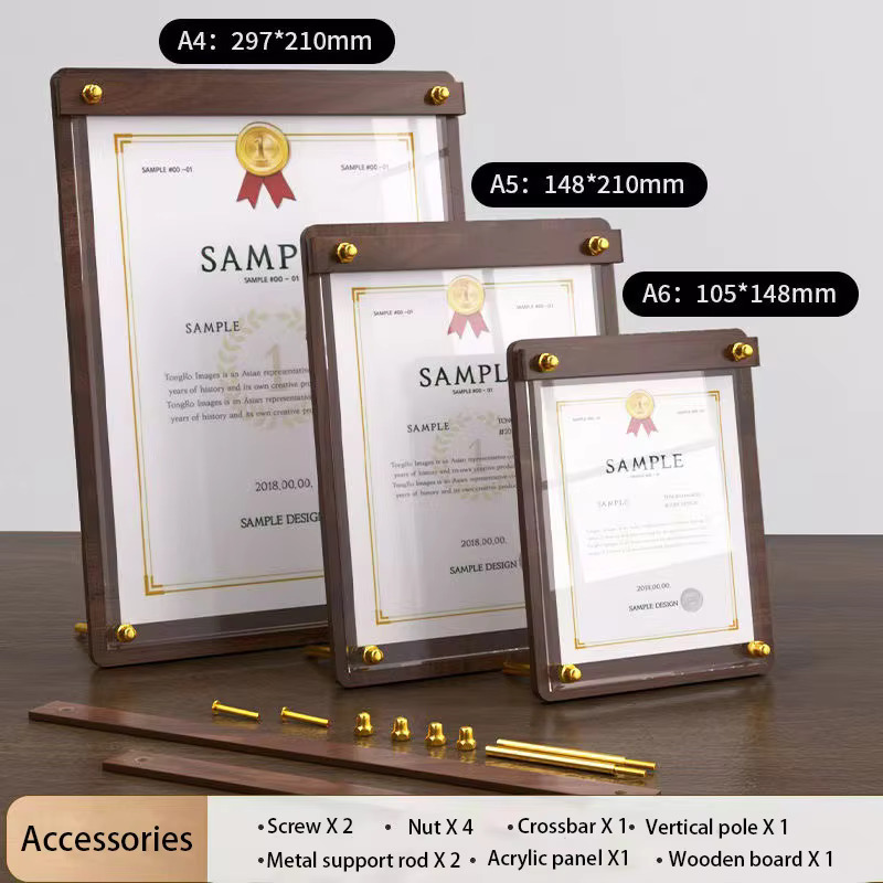 Custom A4/A5 Acrylic Wood Grai - Desk Setup Wood recension och pris
