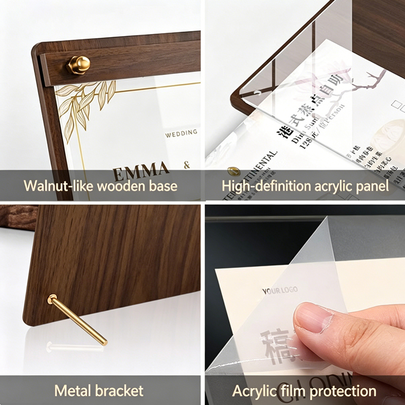 Custom A4/A5 Acrylic Wood Grai - Desk Setup Wood recension och pris