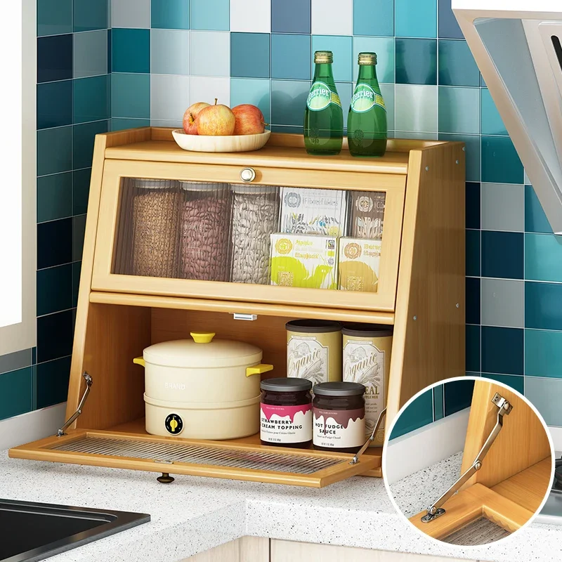 Bamboo Kitchen Storage Cabinet - Drawer Organizer Bamboo recension och pris