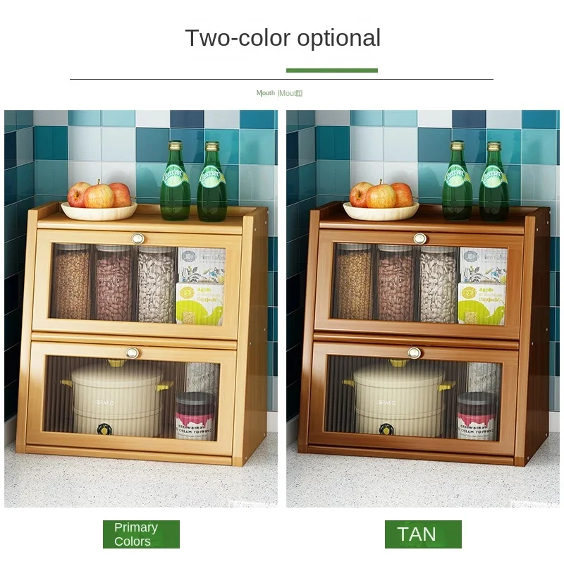 Bamboo Kitchen Storage Cabinet - Drawer Organizer Bamboo recension och pris