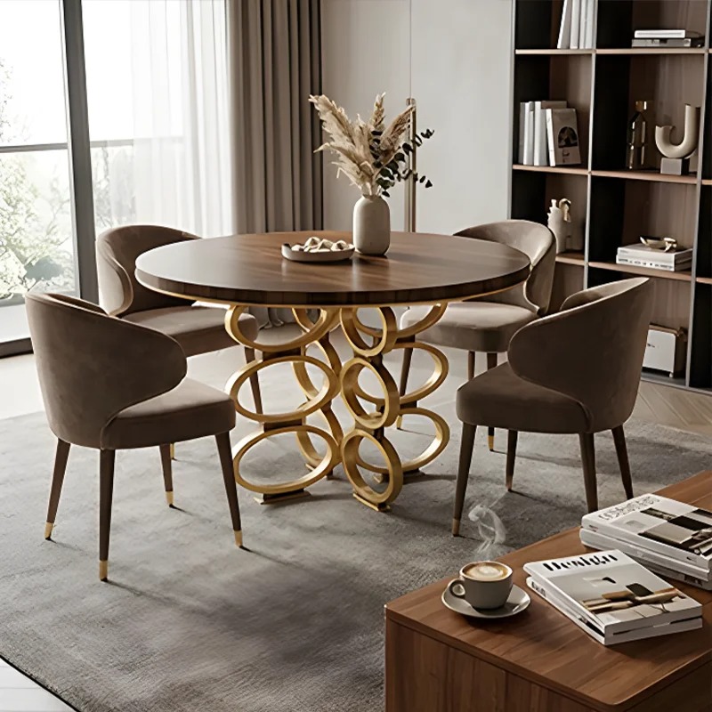*Luxurious Round Dining Table  - Desk Setup Wood recension och pris