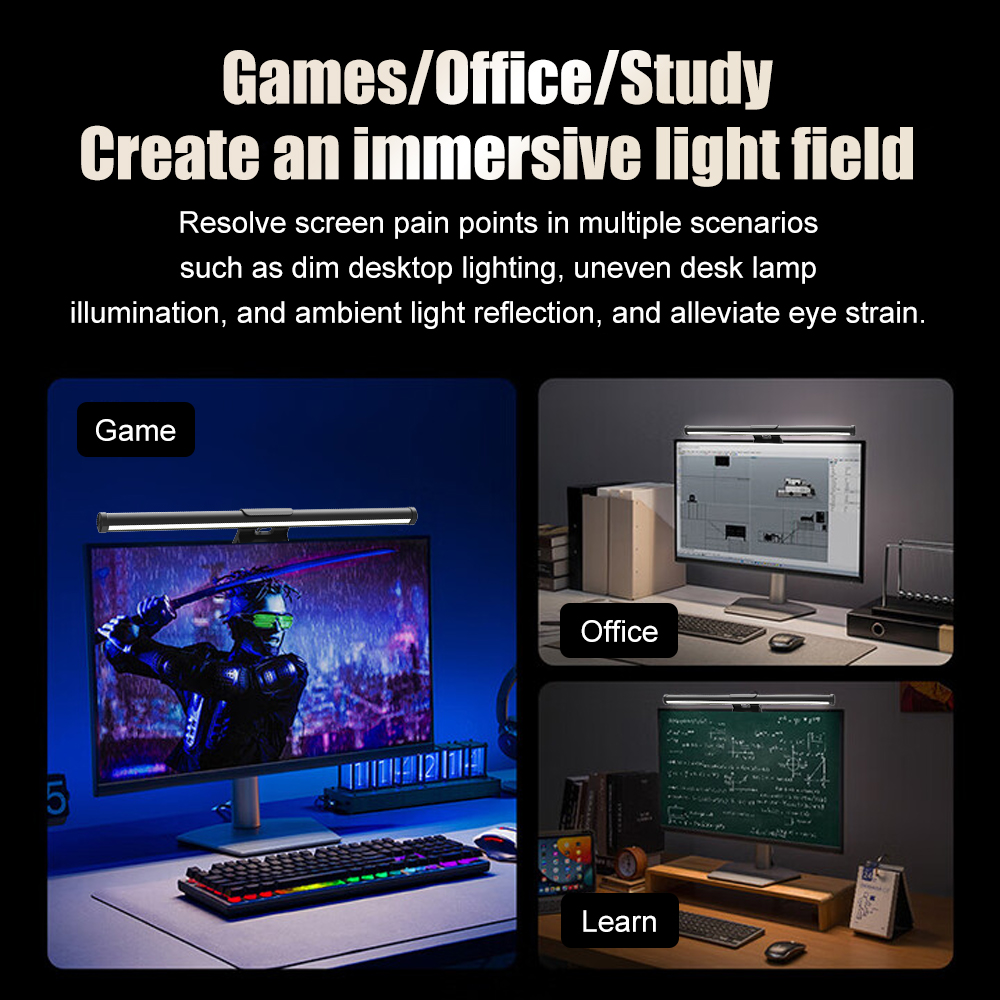 Monitor Light Bar LED Screen D - Desk Setup No Monitor recension och pris