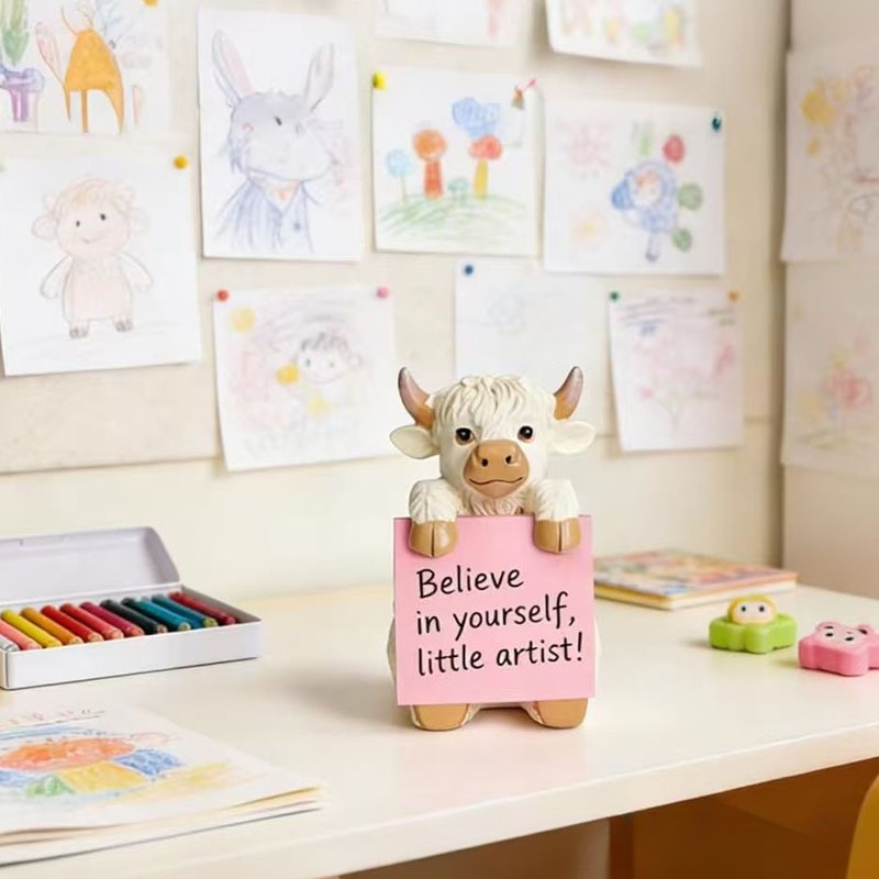 Creative Highland Cow Resin St - Sticky Memo Holder recension och pris