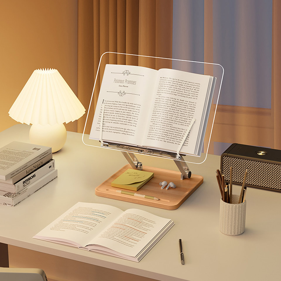 Wooden Reading Stand with Ligh - Desk Setup Wood recension och pris