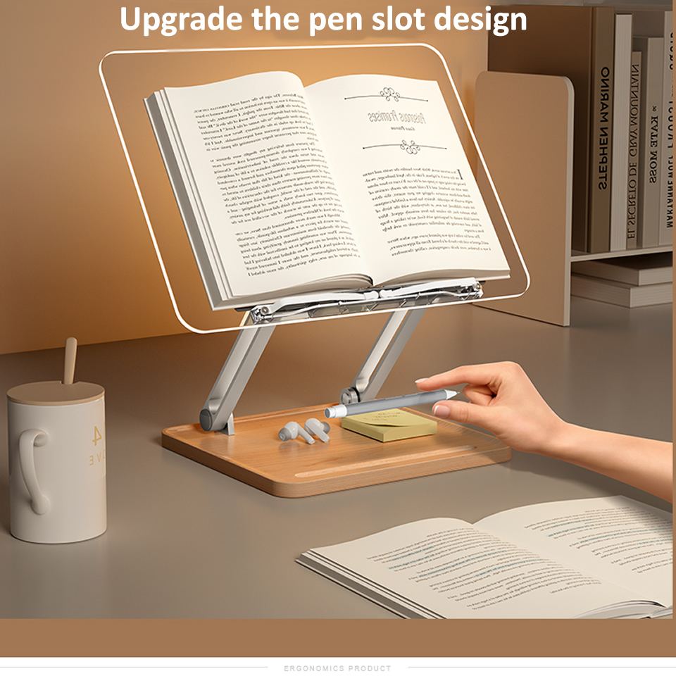 Wooden Reading Stand with Ligh - Desk Setup Wood recension och pris