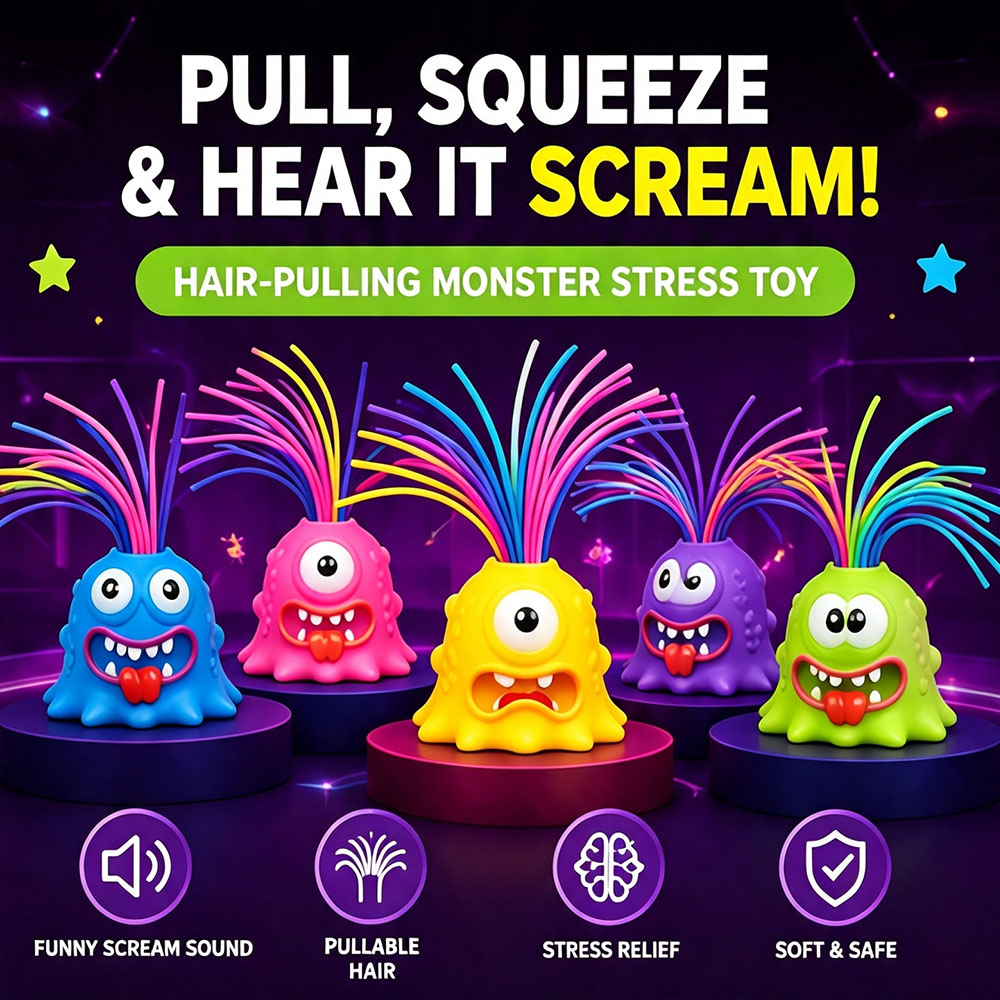 Viral Screaming Monster Hair P - Desk Setup Gadgets recension och pris