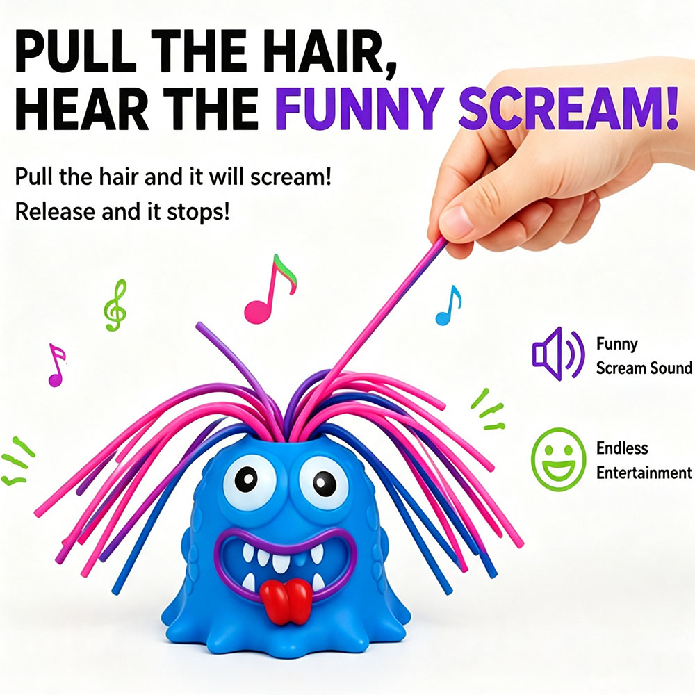 Viral Screaming Monster Hair P - Desk Setup Gadgets recension och pris