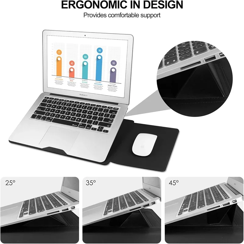 Adjustable Stand Leather Lapto - Desk Setup Mac recension och pris