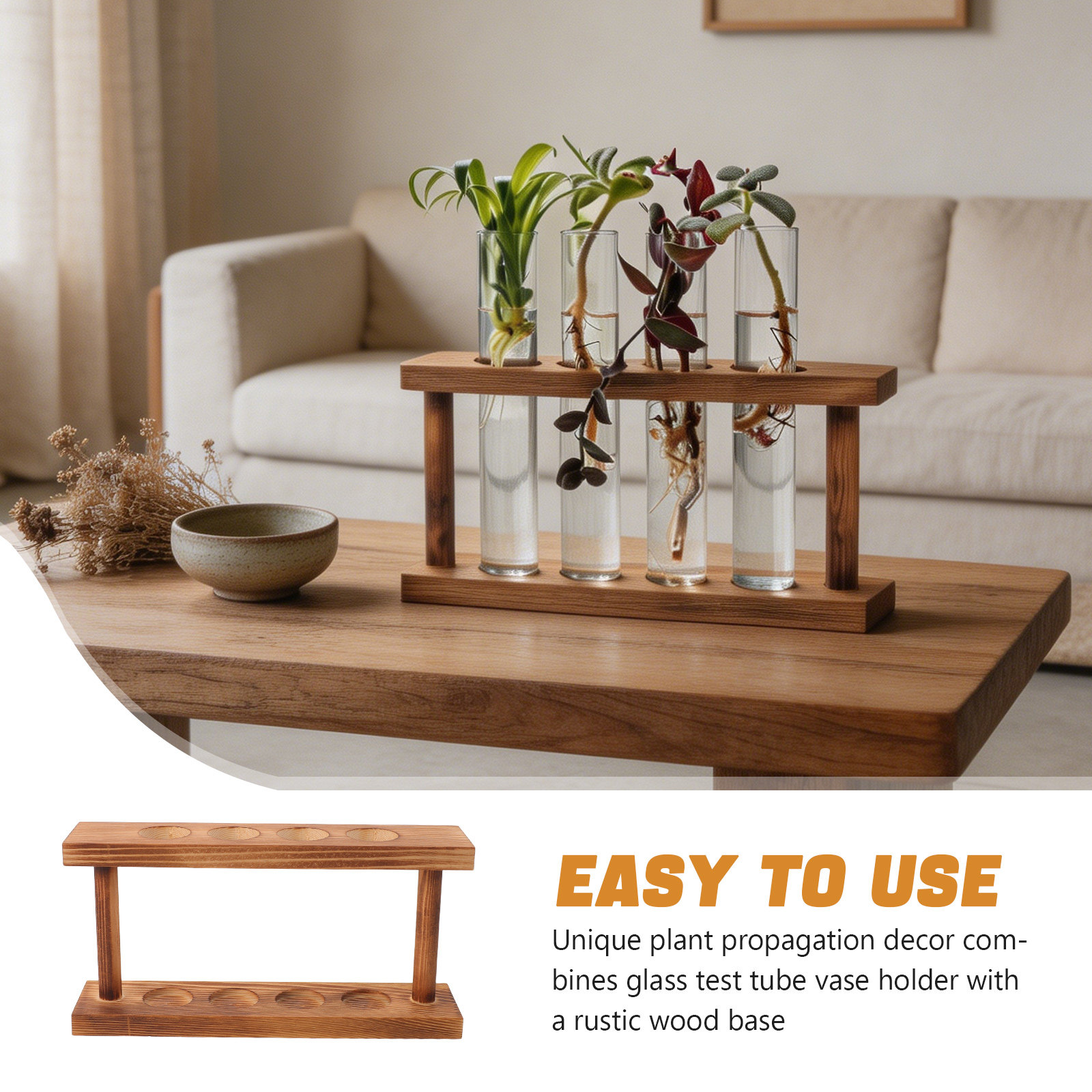 Wooden Plant Propagation Stati - Desk Setup Wood recension och pris