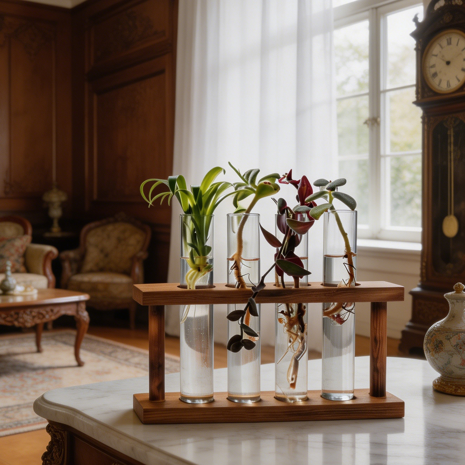 Wooden Plant Propagation Stati - Desk Setup Wood recension och pris