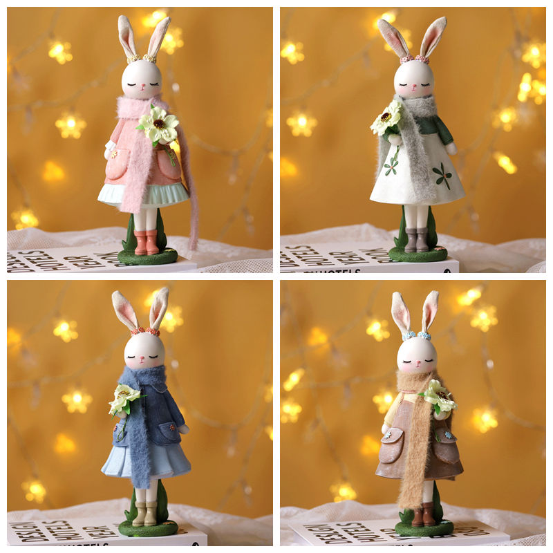Spring Floral Rabbit Resin Orn - Desk Setup Girl recension och pris